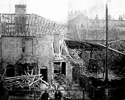 Houses in East Street damaged by the raid