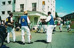 Morris dancers outside the Mill Hotel