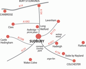 Map of local tourist destinations | Click to enlarge